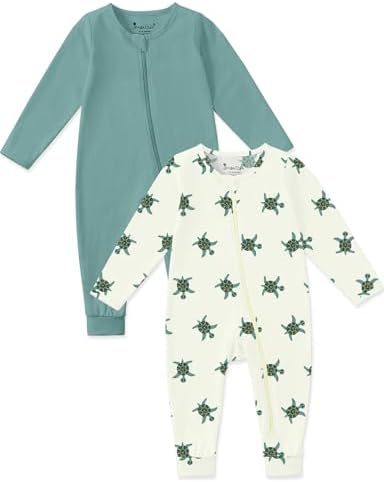 Jimonda Unisex Pajamas for Babies - Zip-Front Rompers 0-24