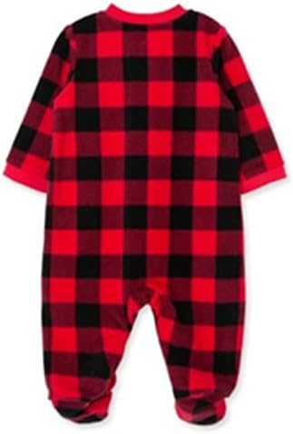 LITTLE ME Baby Boys Buffalo Red Plaid Zip Blanket Sleeper