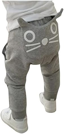 LISfsaCartoon Cat Print Harem Pants for Kids