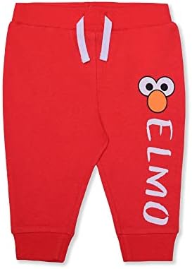 Sesame Street Boys Elmo BodySuit Jogger Set RedWhite for Newborn Infant