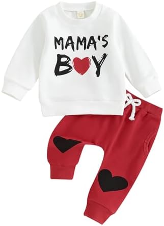 Ledy champswiin 0-3 Years Toddler Baby Boy Clothing Set Valentines Day Give