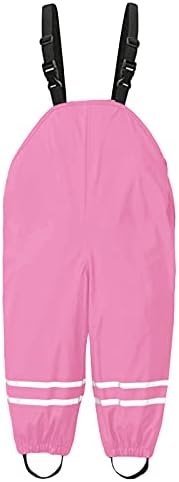Kids Suspender Rain Pants Toddler Boys Girls Waterproof Reusable Overalls
