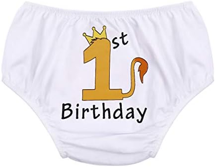 1st Birthday Lion covers Y-pants suspenders Bowtie neck