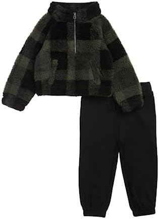Splendid Baby-Boys Fuzzy Sherpa Half-Zip Pant Set