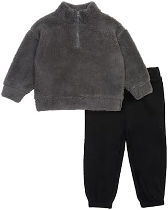 Trendy Fuzzy Sherpa Half Zip for Baby Boys