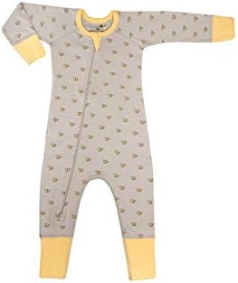 Bee Pattern Organic Baby Romper