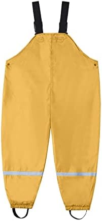 Kids Toddler Waterproof Rain Pants for Boy Girl with Hood