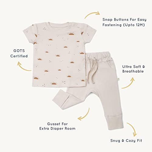 MakeMake Organics GOTS Certified Organic Cotton Baby Outfit for Infants