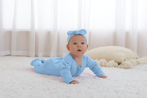 GUISBY Footed Long Sleeve Baby Pajamas with Zipper