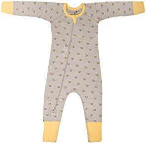 Bee Pattern Organic Baby Romper