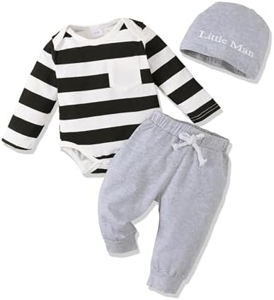 Newborn Baby Boy Cozy Cotton Outfit Set