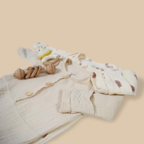 Organic Cotton Knotted Baby Gown - Soft and Stylish Sleepwear for Newborns