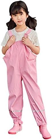 Boys Girls Rain Jumpsuit Romper Suspender Waterproof Mud Dirty Proof