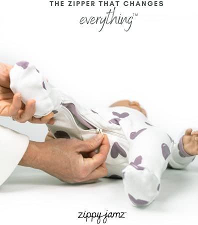 ZippyJamz Premium Organic Pajamas with Inseam Zipper for Sleepers