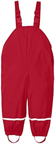 Kids Toddler Rain Overalls with Hood and Reflective Stripes