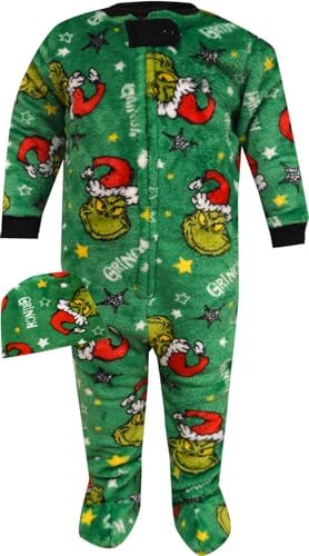 MJC Boys Dr Seuss Grinch Christmas Unisex Blanket Sleeper