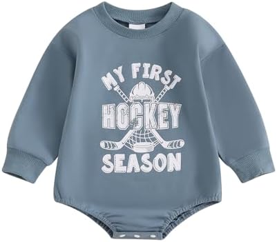 NibbcoaNewborn Hockey Outfit Emy First Hockey Season Baby Romper