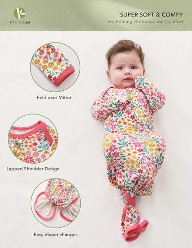 BambooBud Unisex Baby Gown Sleeper Long Sleeve Samantha Viscose from Bamboo Nightgown