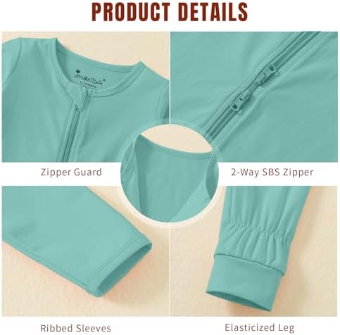 Jimonda Unisex Pajamas for Babies - Zip-Front Rompers 0-24