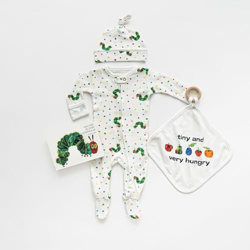 Lovedbaby Organic 2-Way Zipper Footie - Eric Carles The Very Hungry Caterpillar