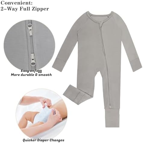 Bamboo Rayon Pajamas with Two-Way Zipper