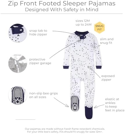 Snug Soft Burts Bees Baby Boys Pajamas