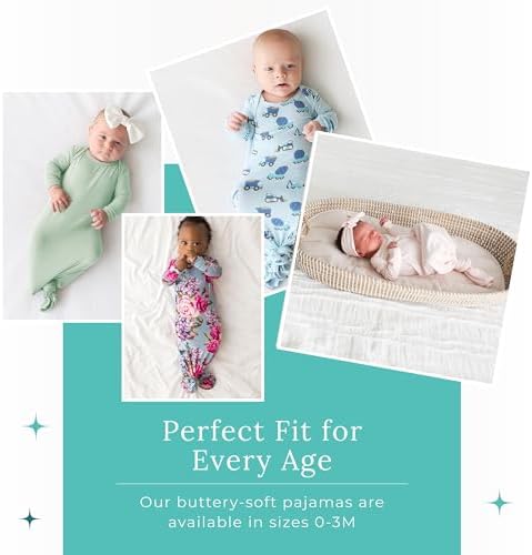 Perfect Newborn Gown Easy Tie Bamboo Viscose No-Splash Sleepers