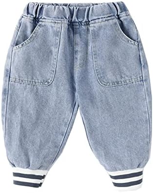 Patchwork Striped Jeans for Boys 3-12