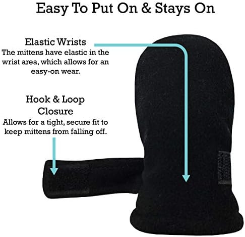 NIce Caps Baby Toddler Mittens Kids 2 Pairs for Winter Warm Sherpa Lined Gloves Snug and Cozy for Little Ones