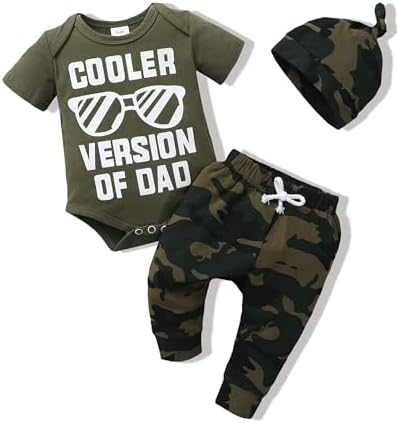 NZRVAWS Baby Romper Pants Set 0-18 Months Letter Printed Soft Stylish
