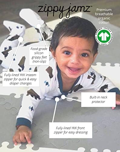ZippyJamz 2-Zipper Organic Sleepers for Babies