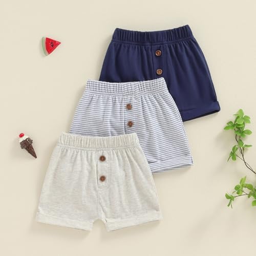 Toddler Baby Boy 3-Pack Cotton Jogger Shorts