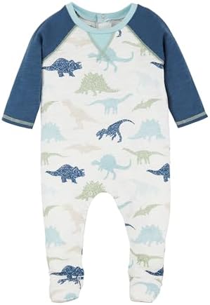 Mud Pie Dino-Printed Baby Sleepier in Soft Cotton