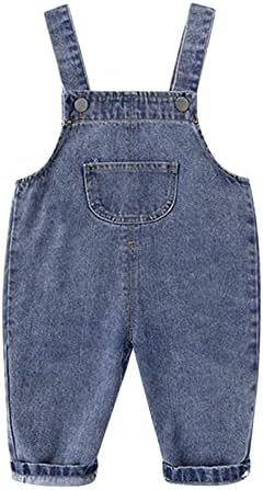 Toddler Denim Overalls for Boys and Girls with Pockets