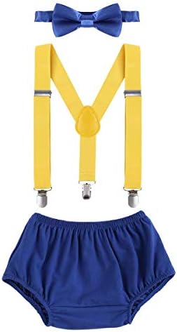 IWEMEK Baby Boys 1st Birthday Cake Smash Outfit Set