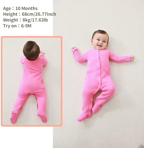 Minicoco Unisex Baby Cotton Footed Jumpsuit AutumnWinter