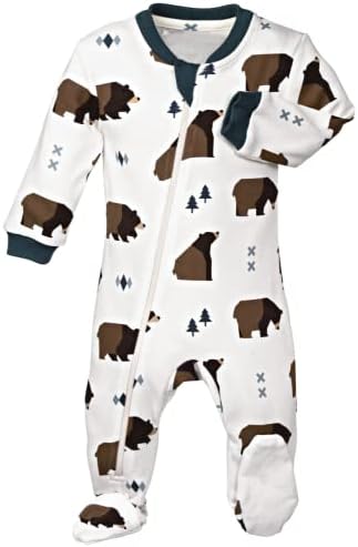 ZippyJamz 2-Zipper Organic Sleepers for Babies