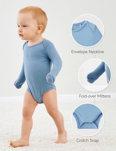 Stretchy Bamboo Baby Boy bodysuit with Cartoon Design