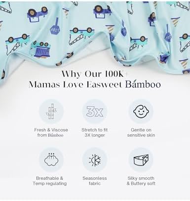 EASWEET Bamboo Pajamas Snug Soft Washable