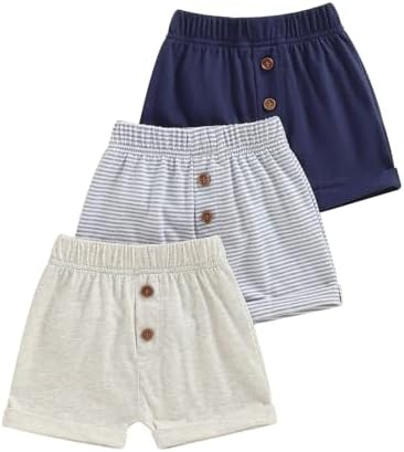 Toddler Baby Boy 3-Pack Cotton Jogger Shorts