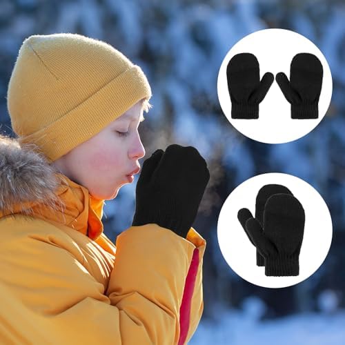 2 Pair Soft No-Scratching Baby Mittens for Winter