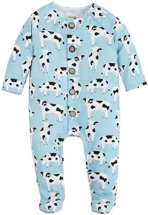 Mud Pie Baby Boy Farmhouse Sleeper - Soft Eco-Friendly