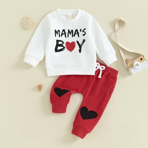 Ledy champswiin 0-3 Years Toddler Baby Boy Clothing Set Valentines Day Give