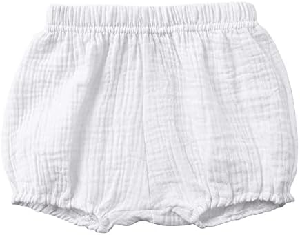 Soft Trendy 3-Pack Cotton Linen Shorts for Baby Girls Boys