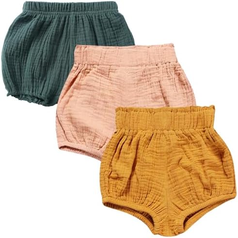 Cute 3-Piece Cotton Bloomers for Baby