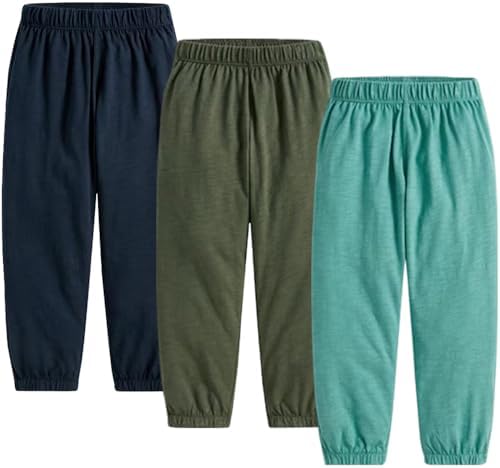 3-Pack Soft Cotton Long Bloomers for Toddlers Lightweight Wicking