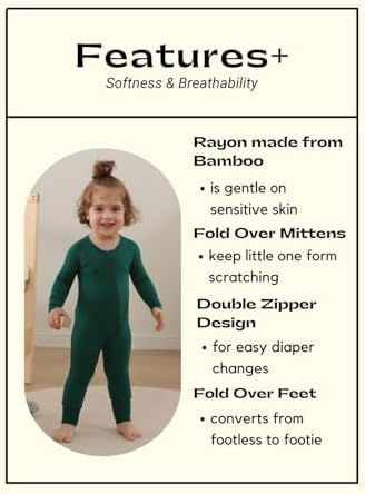 Monnruessy Bamboo Pajamas for Babies - 0-24 Months