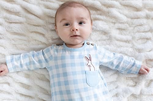 Mud Pie Baby Boys Bunny Pocket Sleeper Spring-Season Comfortervisor