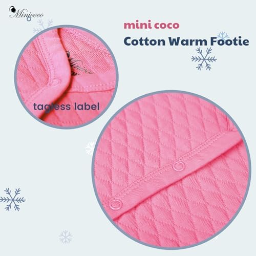 Minicoco Unisex Baby Cotton Footed Jumpsuit AutumnWinter