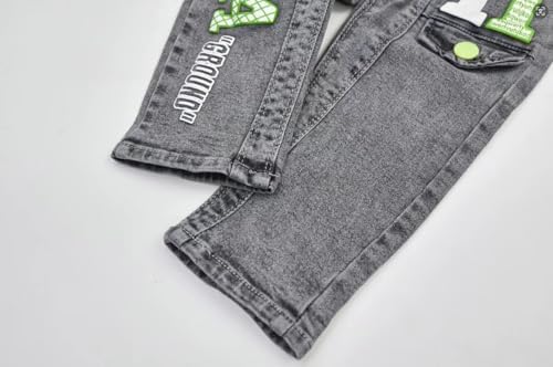 Little One Unisex Elastic Waist Printed Jeans